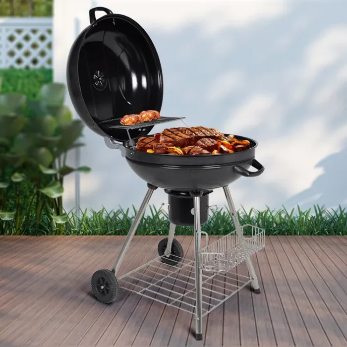 Grill węglowy ogrodowy okrągły