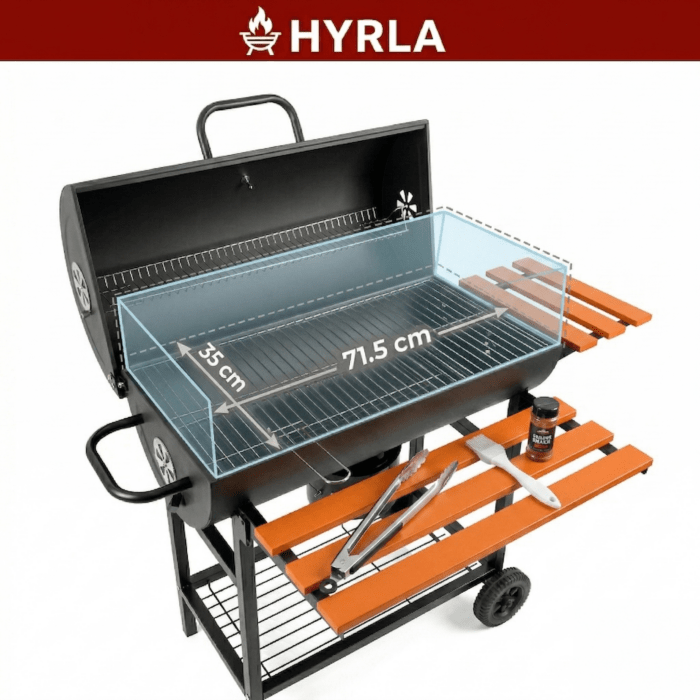Grill węglowy ogrodowy CuRRon pomarańcz