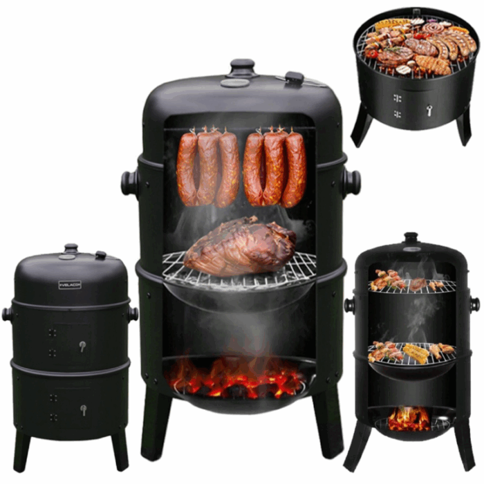 GRILL OGRODOWY WĘGLOWY SmokeMaster 3w1